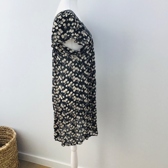 TREE CHILD size 8 short sleeved chiffon shift dress in black, white and cream - Picture 7 of 8